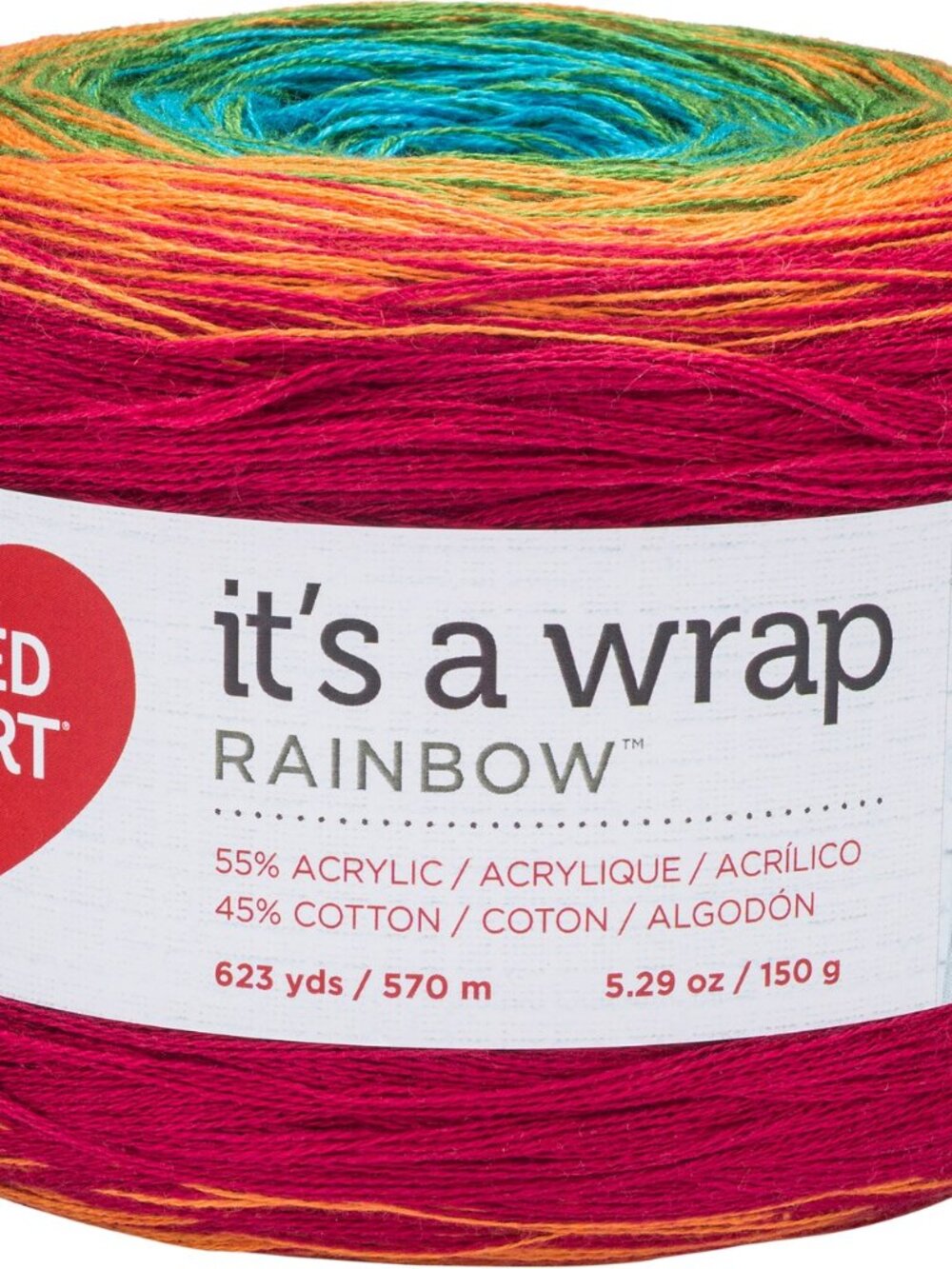 RED HEART IT S A WRAP RAINBOW - FIESTA YARN 2 CAKES - Picture 3 of 12